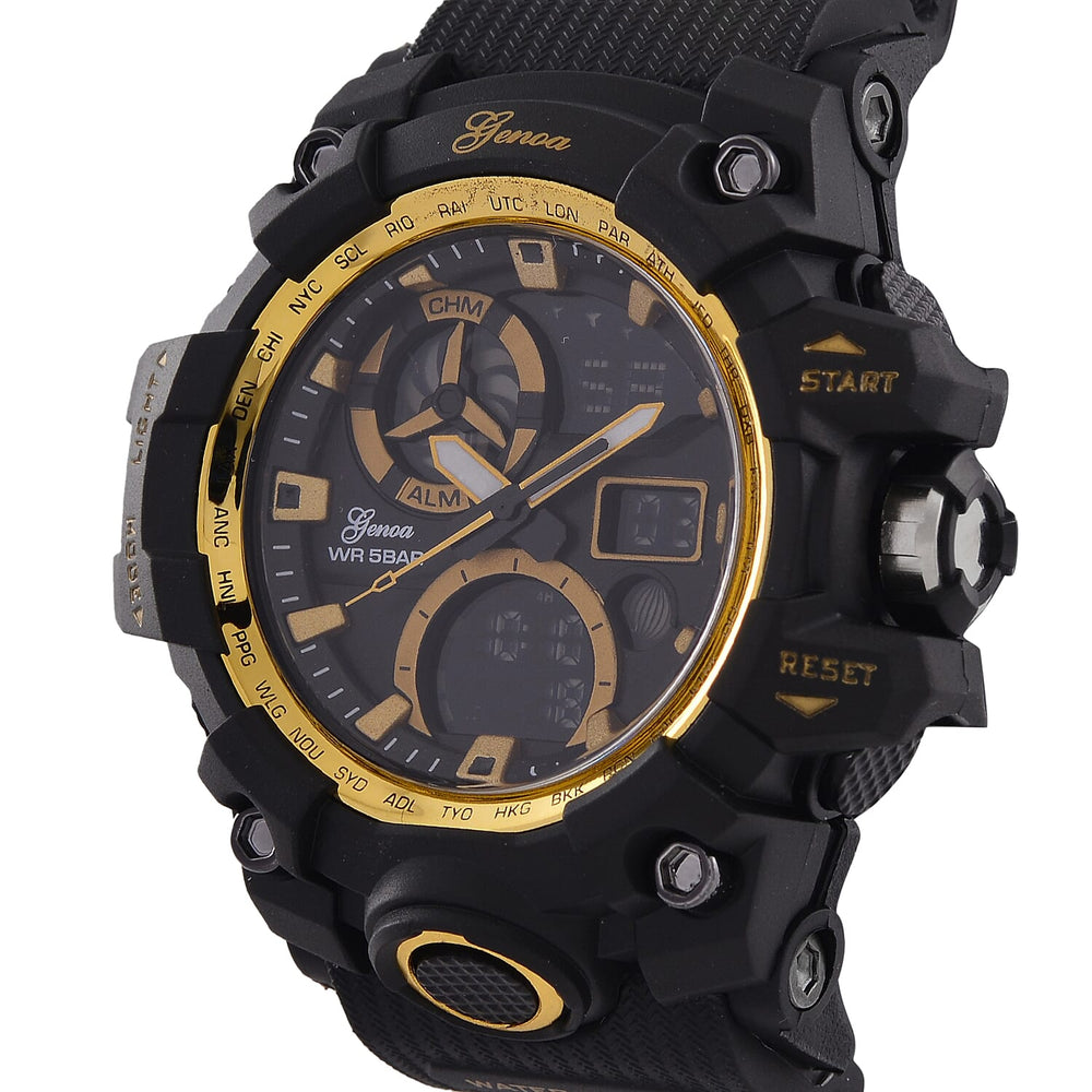 GENOA TIME V2, PC21S Japan movement 5ATM Watch - Black