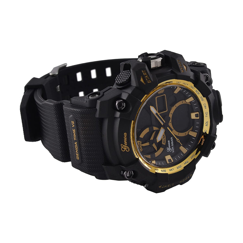 GENOA TIME V2, PC21S Japan movement 5ATM Watch - Black