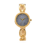 GENOA TIME V2 Miyota 2035 Japan Movt. 3ATM Water Resistant White Crystal & Grey MOP Dial Ladies Watch with Gold Colour Alloy Chain Strap and Gold-Tone Case