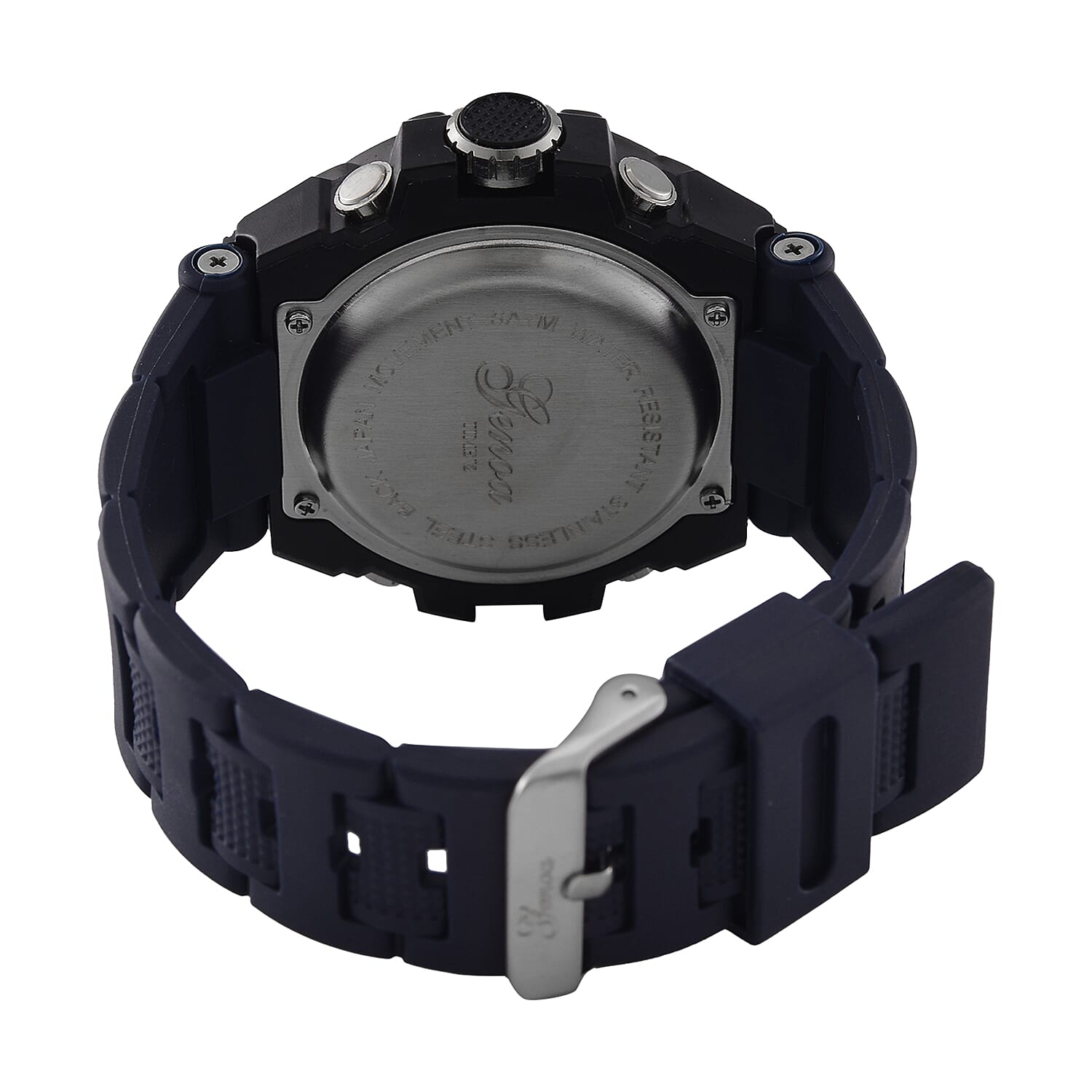 Japanese Mens Watch in Stainless Steel - Orange