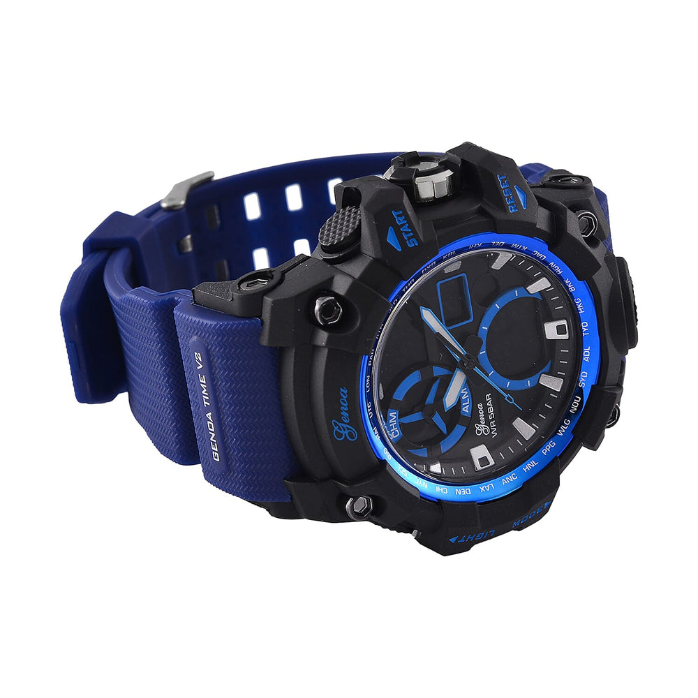 GENOA TIME V2, PC21S Japan movement 5ATM Watch - Blue