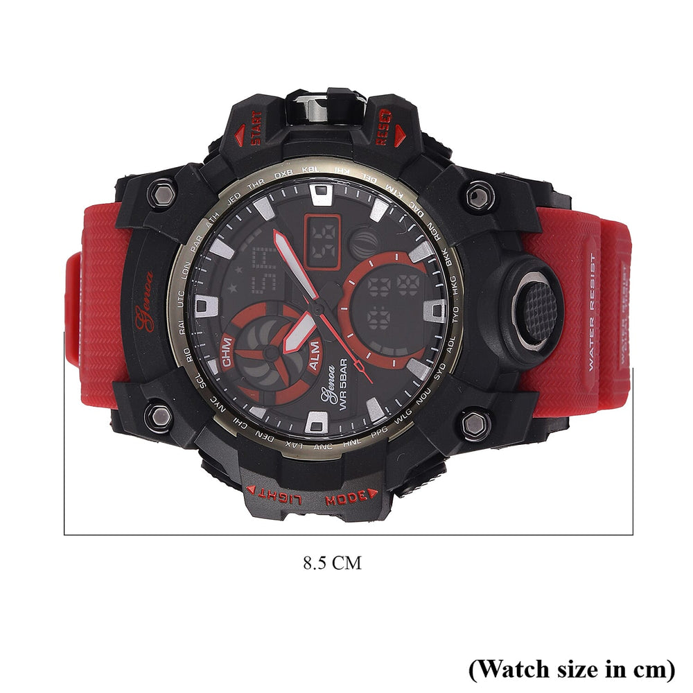 GENOA TIME V2, PC21S Japan movement 5ATM Watch - Red