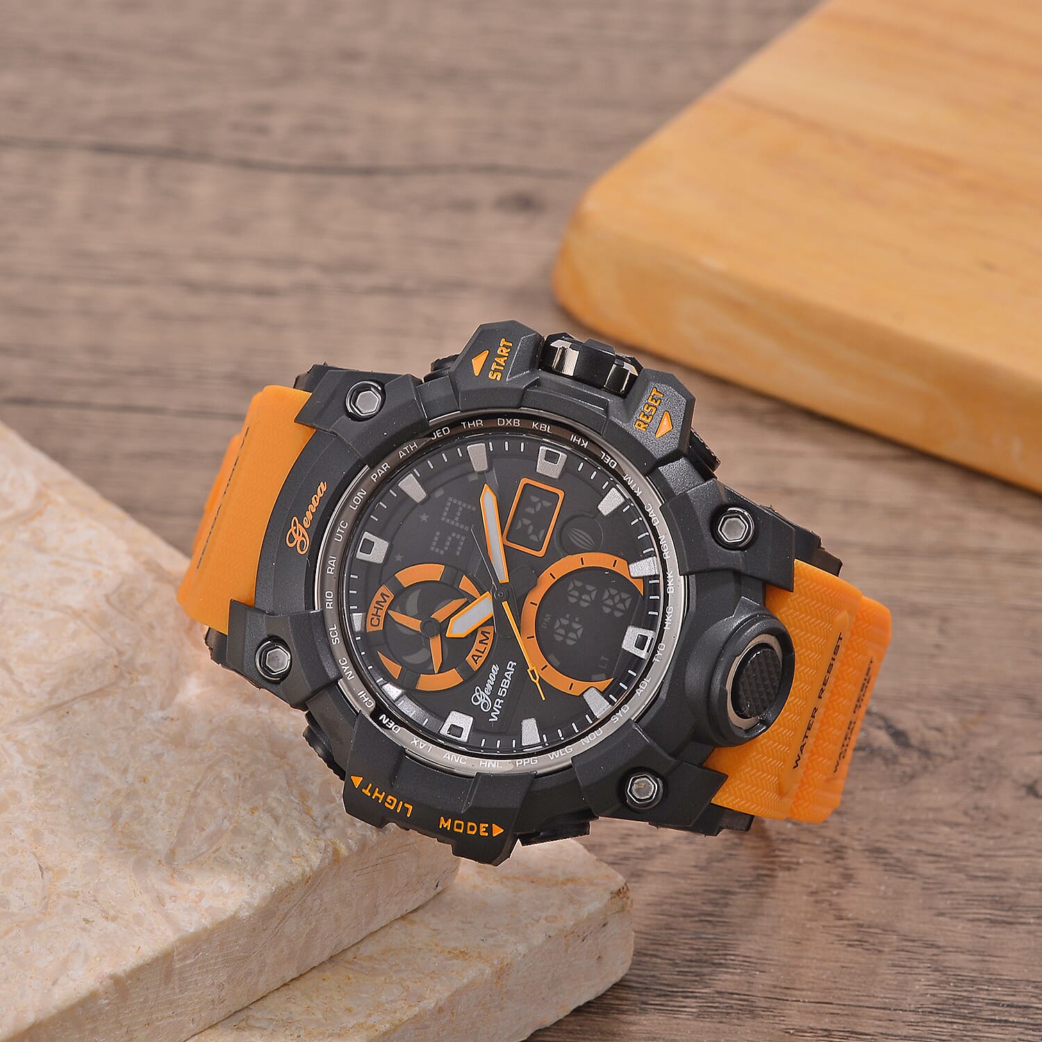 GENOA TIME V2, PC21S Japan movement 5ATM Watch - Orange