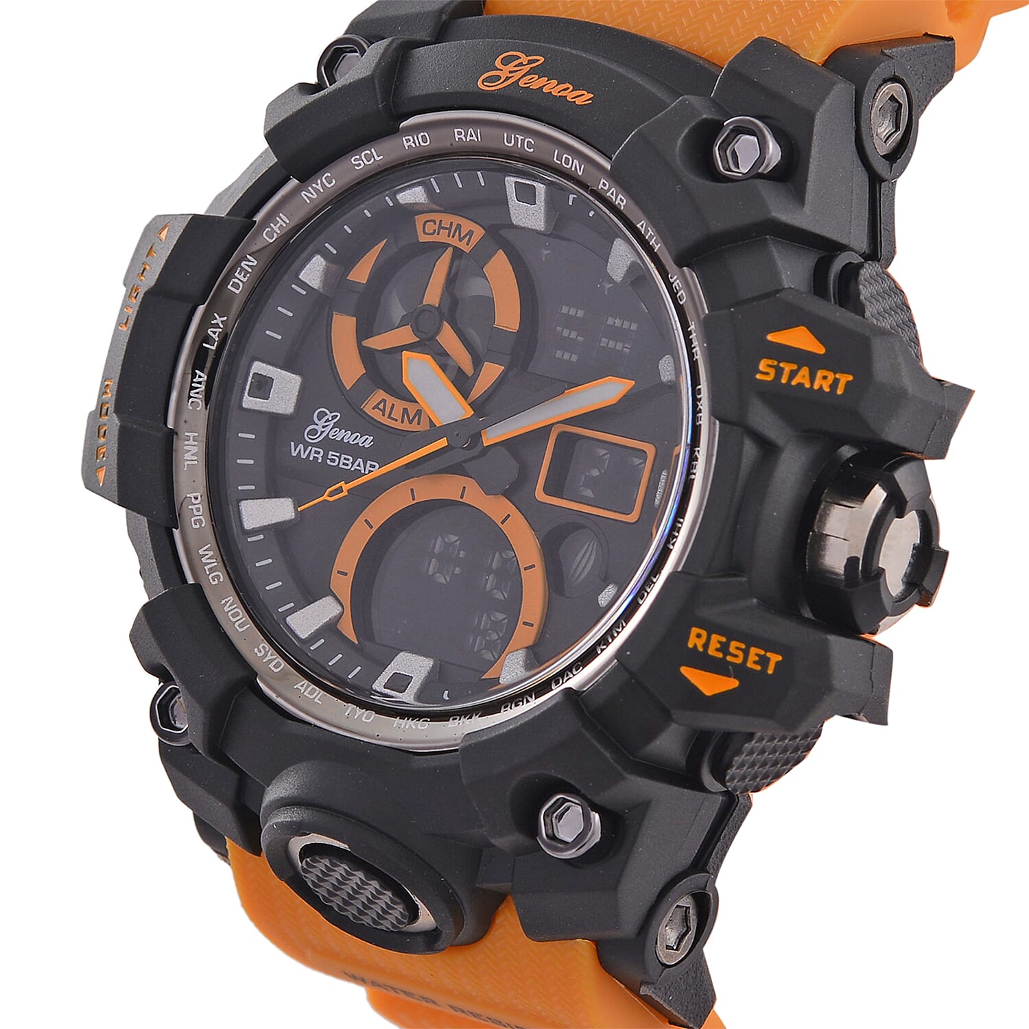 GENOA TIME V2, PC21S Japan movement 5ATM Watch - Orange