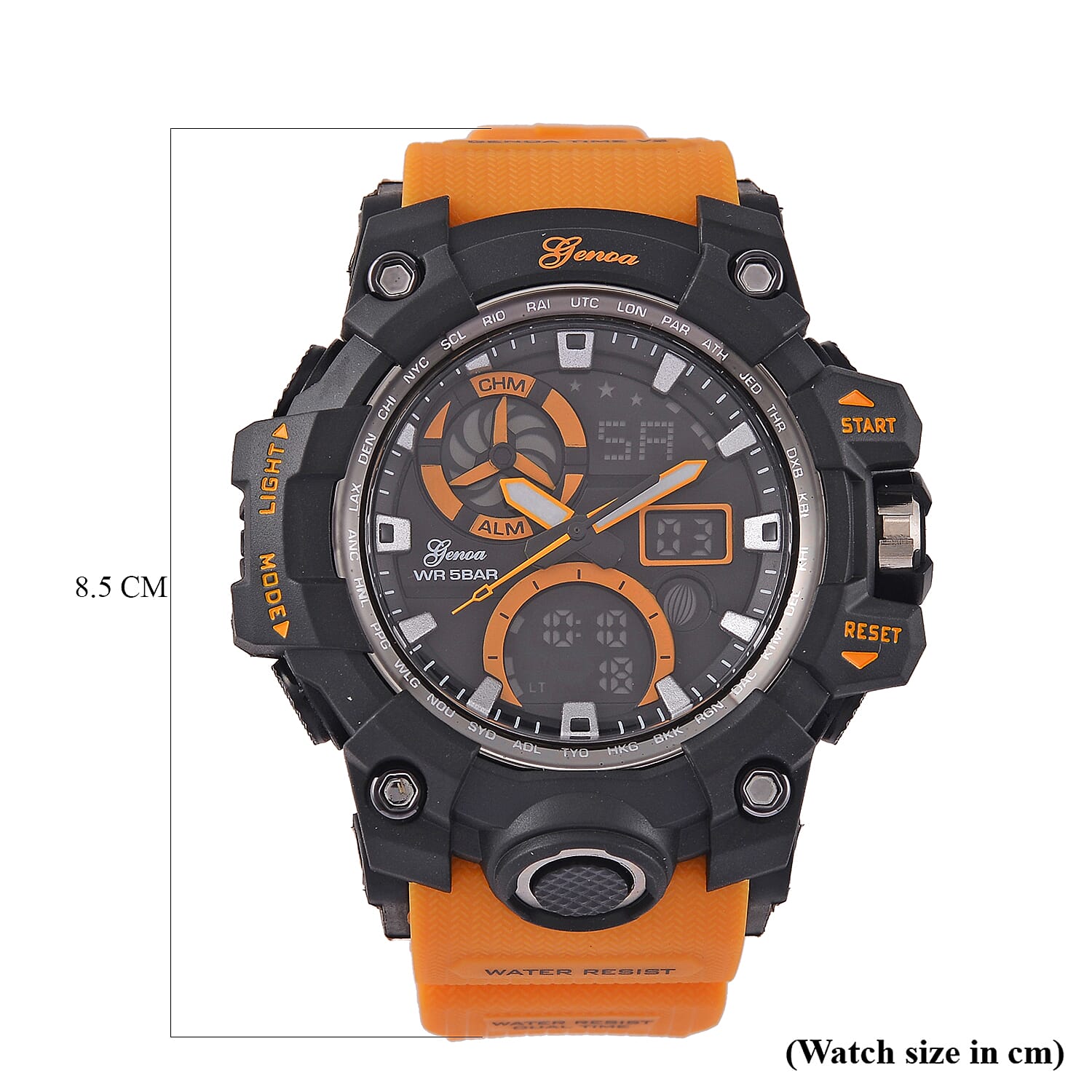GENOA TIME V2, PC21S Japan movement 5ATM Watch - Orange