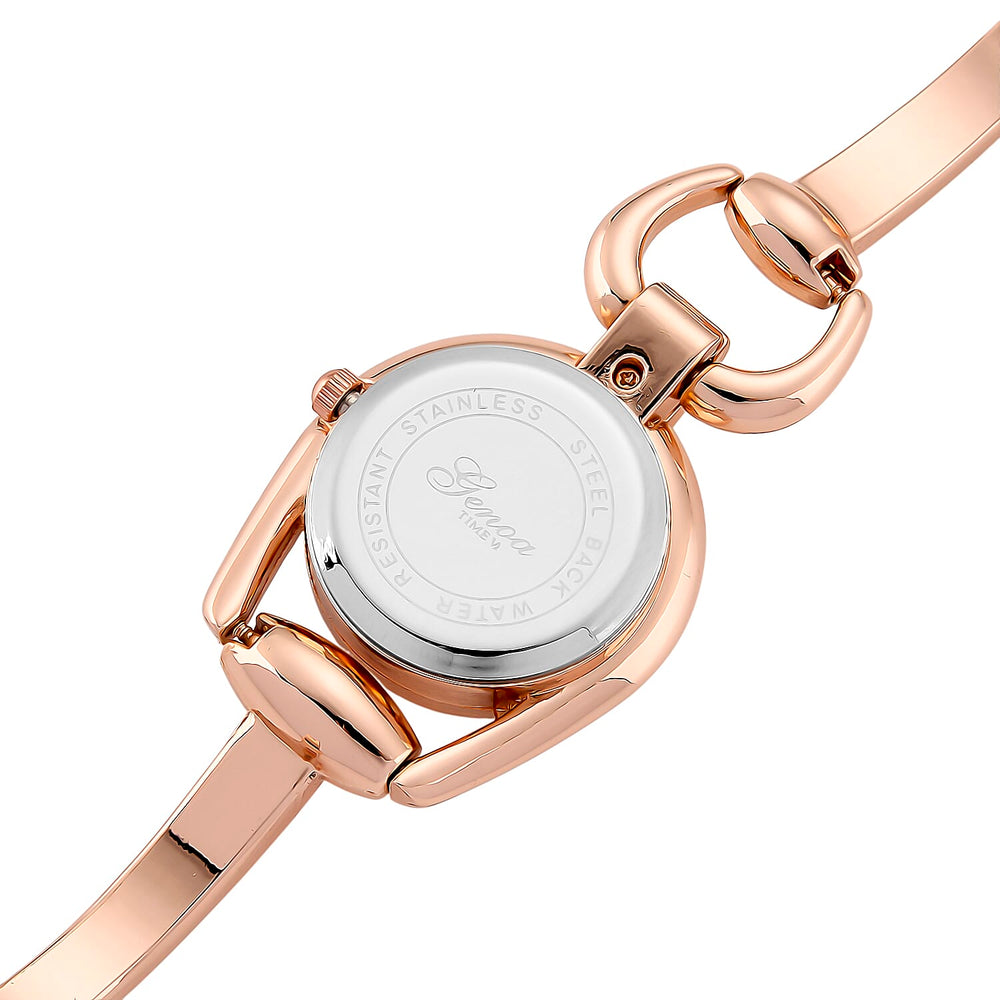 GENOA TIME V2 Sunshine Series Quartz PC21S 3ATM WR Rose Gold Dial & Rose Gold Case Ladies Watch with Rose Gold Strap