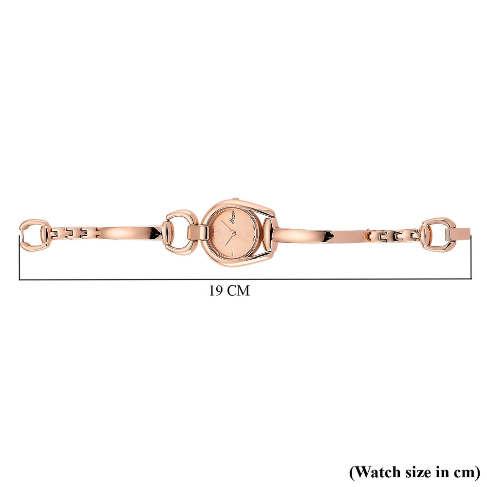 GENOA TIME V2 Sunshine Series Quartz PC21S 3ATM WR Rose Gold Dial & Rose Gold Case Ladies Watch with Rose Gold Strap
