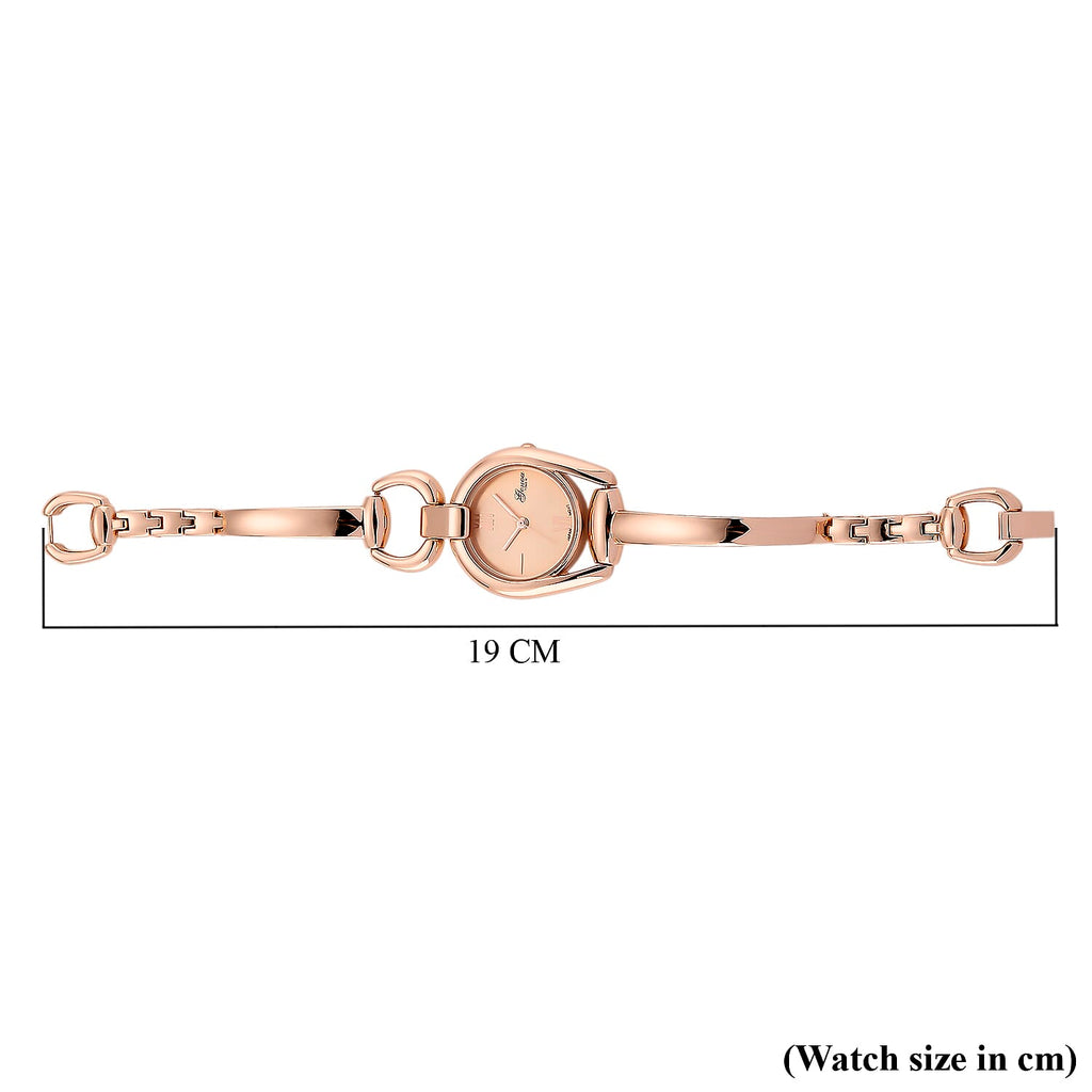 GENOA TIME V2 Sunshine Series Quartz PC21S 3ATM WR Rose Gold Dial & Rose Gold Case Ladies Watch with Rose Gold Strap