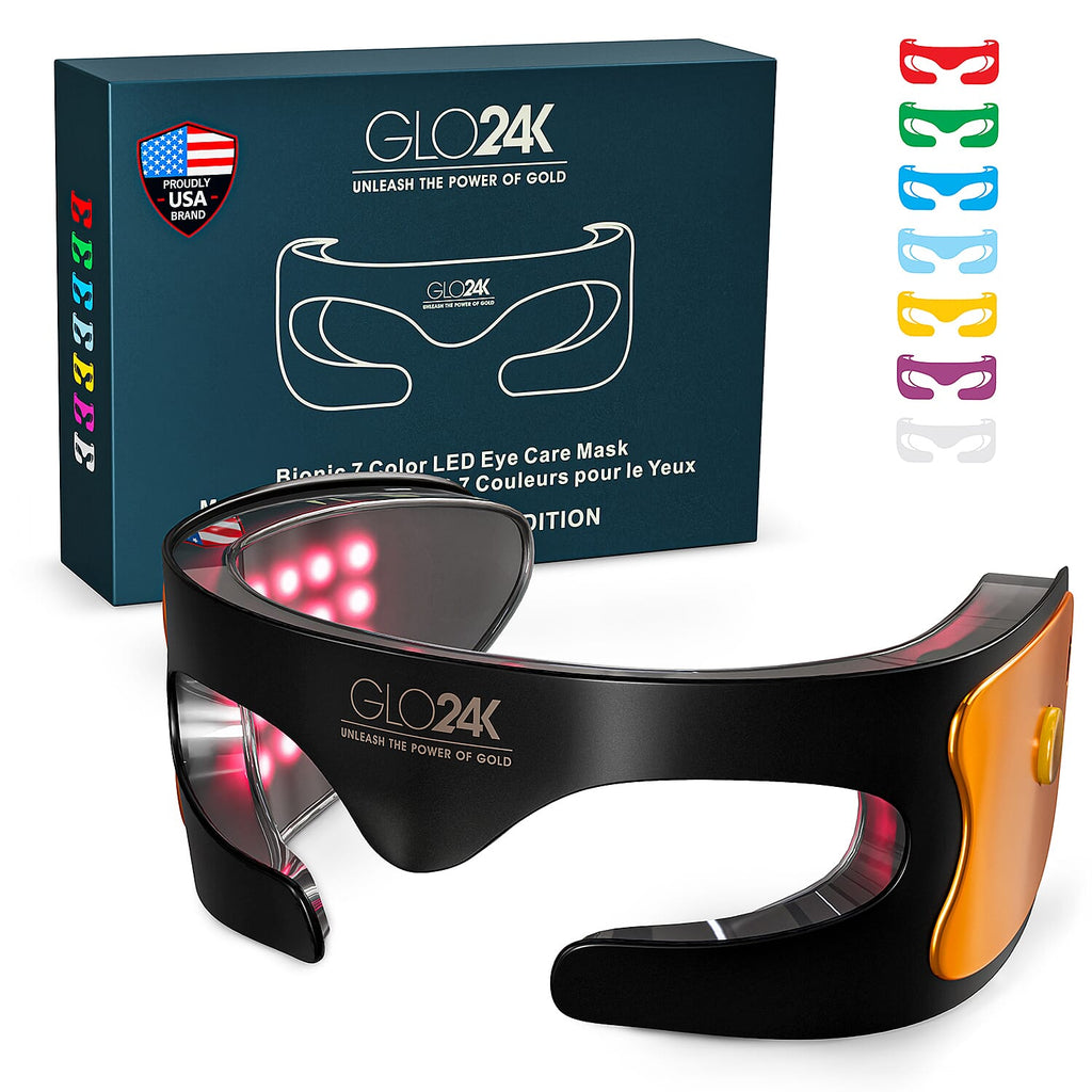 GLO24K Bionic 7 Colour LED Eye Care Mask - Lifetime Warranty