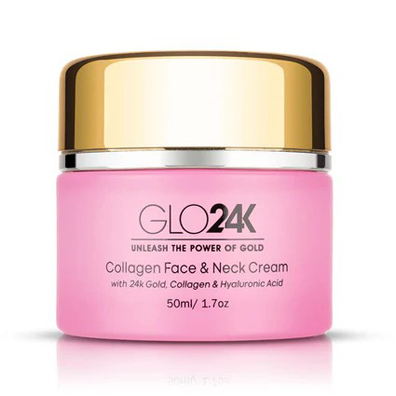 GLO24K Collagen Face - Neck Cream - 50ml With 24k Gold, Collagen - Hyaluronic Acid