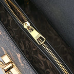 GUANCHI Crossbody Bag with Handle Drop - Dark Coffee - Black