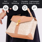 GUANCHI Crossbody Bag with Handle Drop - Off White & Apricot
