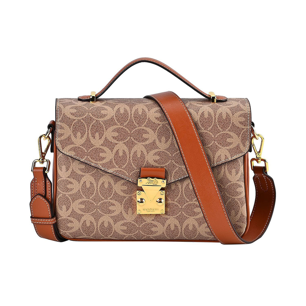 GUANCHI Crossbody Bag with Shoulder Strap - Brown