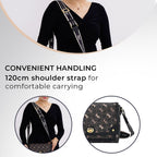 Guanchi PVC Patterned Crossbody Bag (Size 25x9x17 cm) - Dark Coffee - Brown