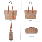 GUANCHI Tote Bag with Pouch & Handle Drop - Brown