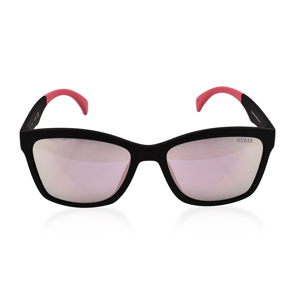 GUESS- Black Wayferer Pink Flash Lenses - Silver