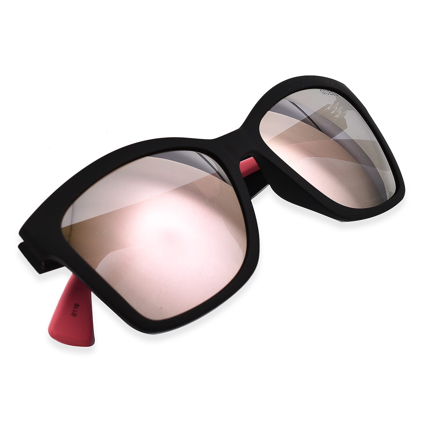 GUESS- Black Wayferer Pink Flash Lenses - Silver