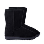 GURU Womens Winter Faux Suede Fluffy Boots (Size 3) - Black