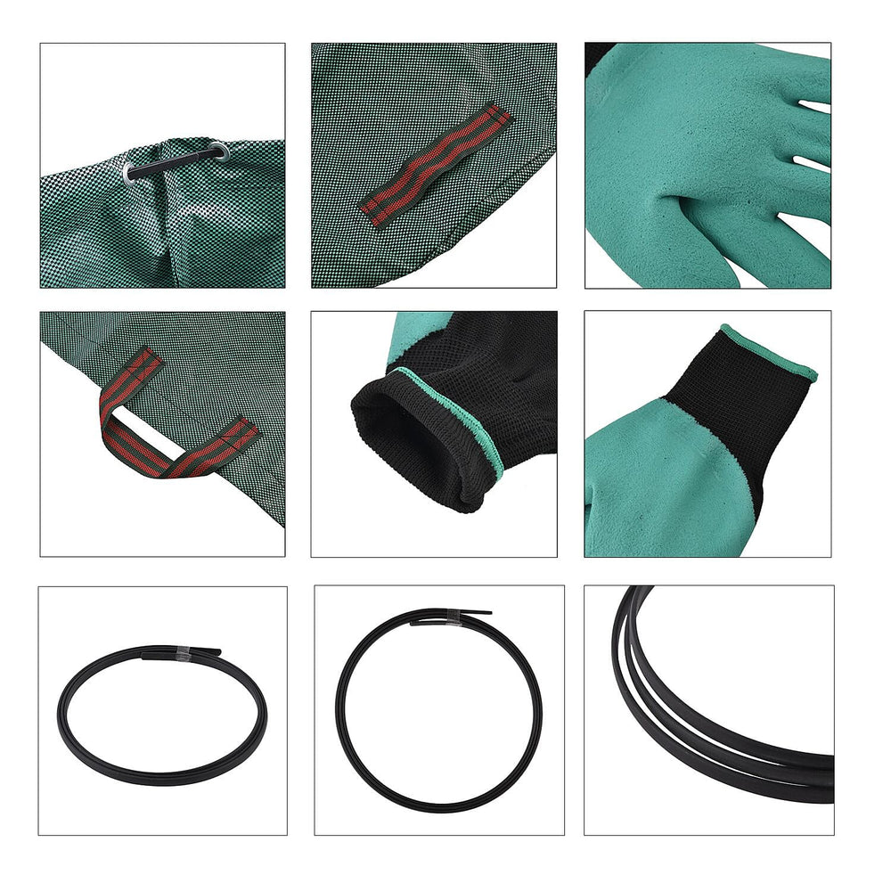 3x Super Tough Garden Rubbish Bags (80 Lt) with Firm Lip, PLUS Robust Gloves