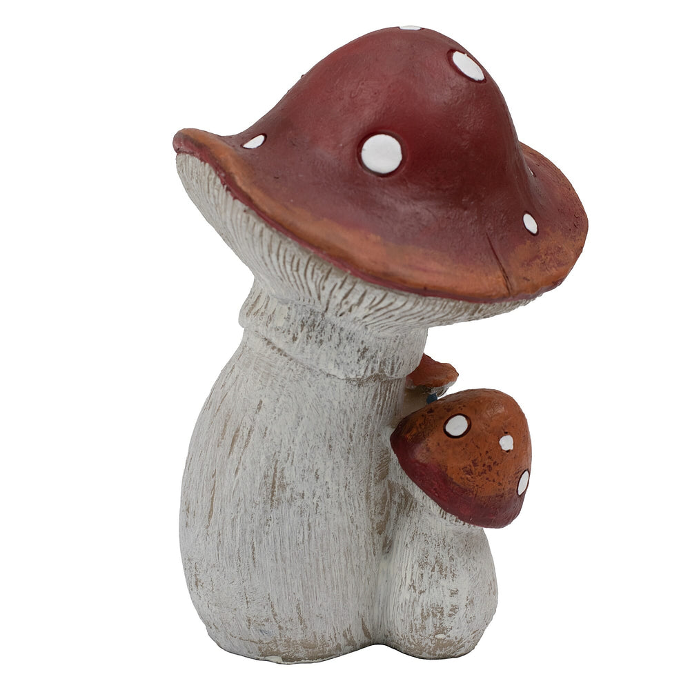 Gnome Under Mythical Toadstool Decoration - Red