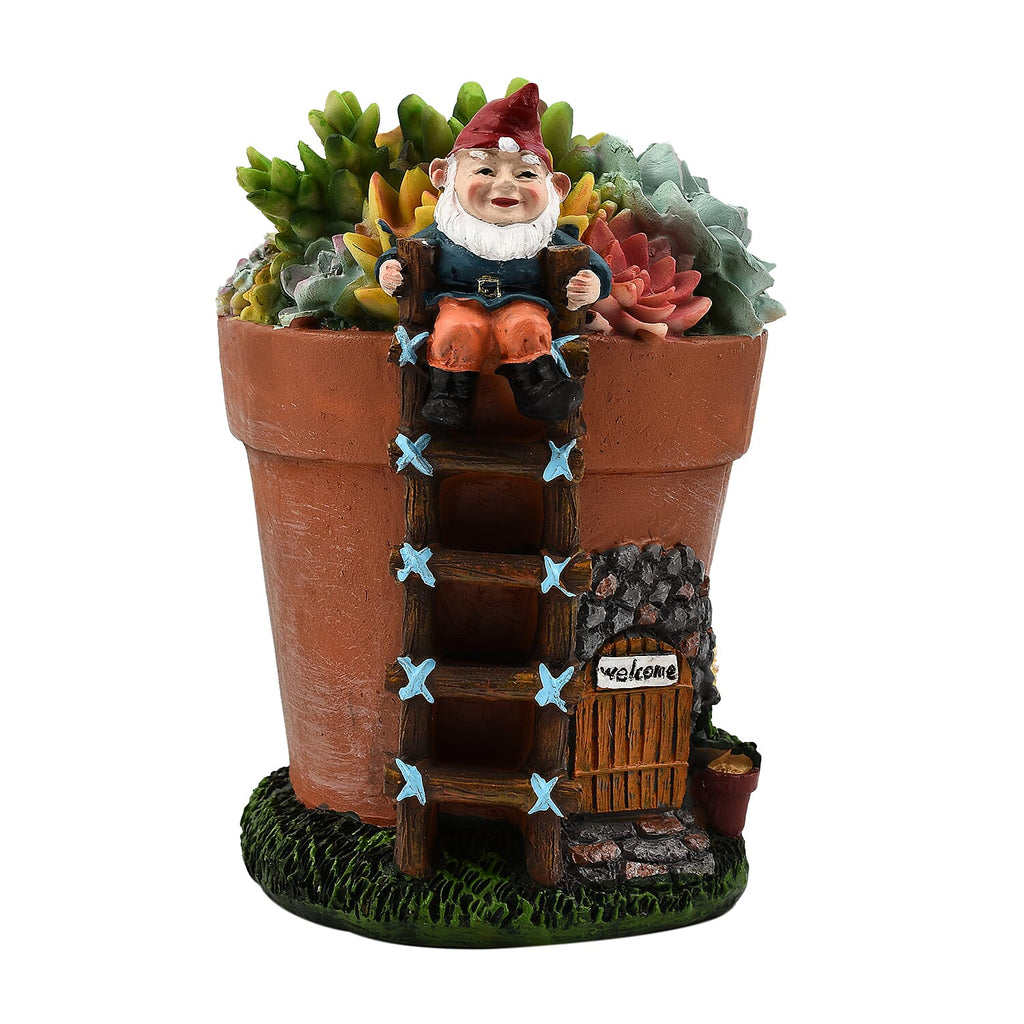 Garden Succulent Gnome House (Size 18x15x13 cm) - Multi