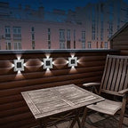 Maxxmee Solar Light Solar Lamp Set of 4 Stainless Steel IP44 Square - Black