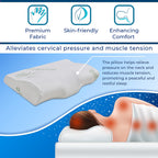 Cooling Gel Memory Foam Pillow with Bamboo Cover (Size 50x30x10 cm) - White