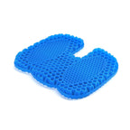 Gel Seat Cushion with Unique Honeycomb Gel Cooling Structure(Size 45x35 cm) - Black - Blue