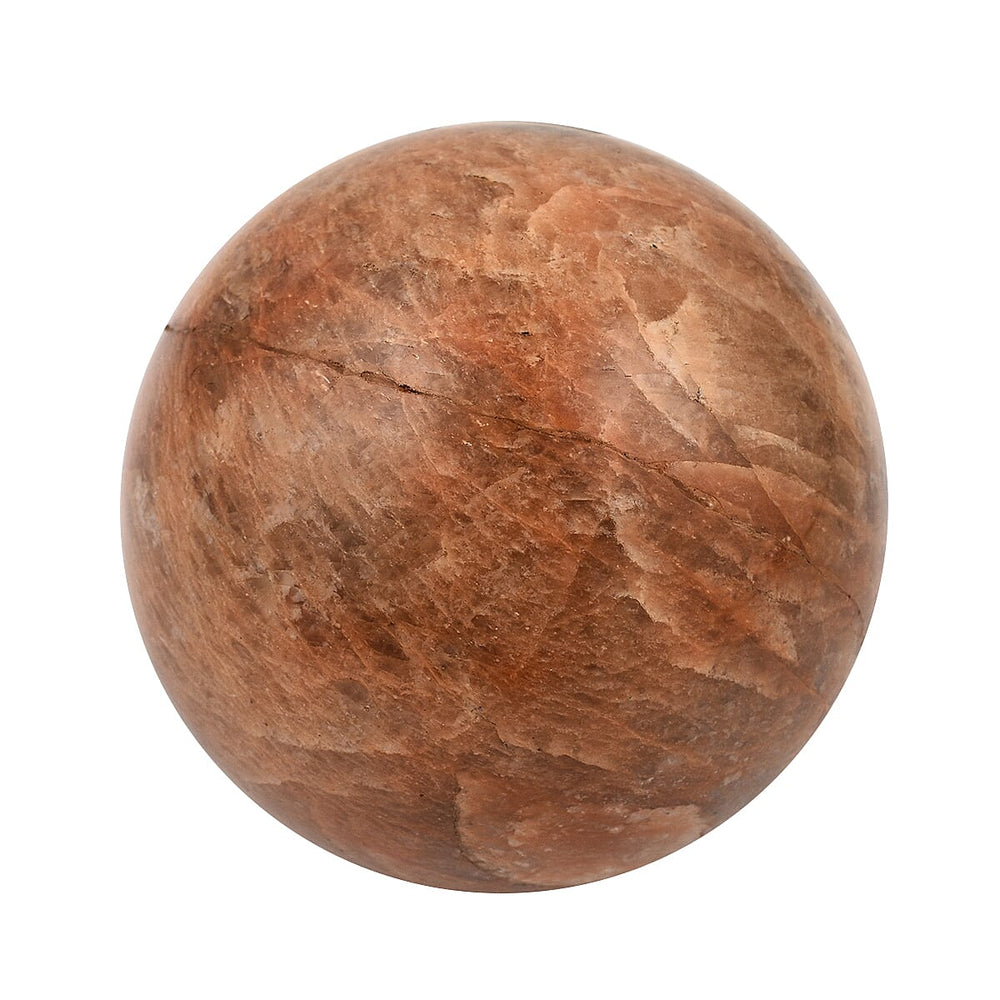 Gem Treasures - Peach Moonstone Sphere (2-3 inch) - Approx. 1400 Ct