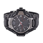 GENOA TIME V2 PC21S-Japanese & Electronic Movt. 5ATM Water Resistant Black Multifunctional Literal with LED Mens Watch with Black Strap & Stainless Steel Buckle