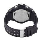 GENOA TIME V2 PC21S-Japanese & Electronic Movt. 5ATM Water Resistant Black Multifunctional Literal with LED Mens Watch with Black Strap & Stainless Steel Buckle