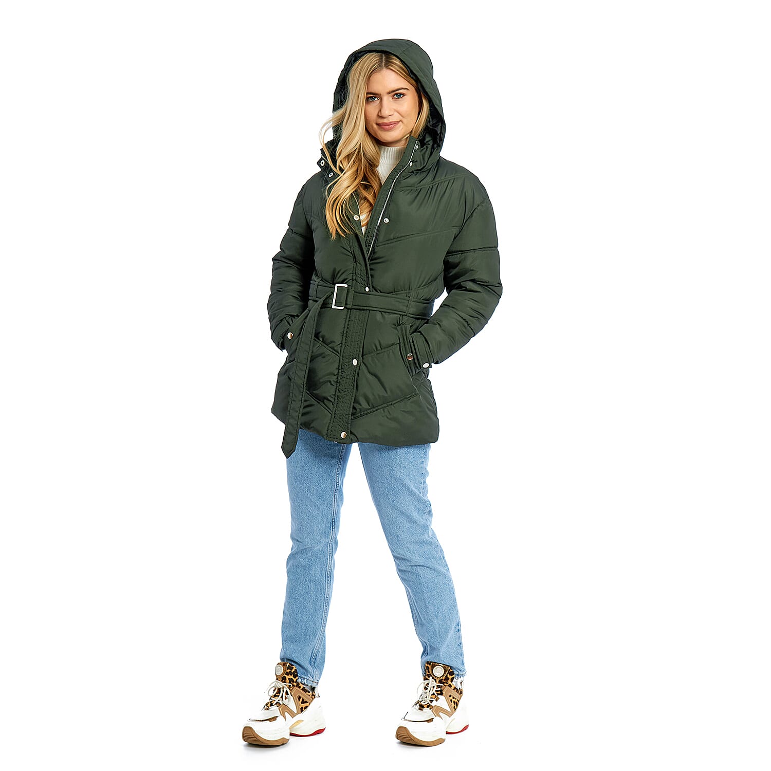 Hazel Charlotte West Autumn Winter Jacket (Size 10) - Khaki