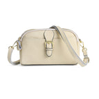 Genuine Leather Classic Crossbody Bag - Off White