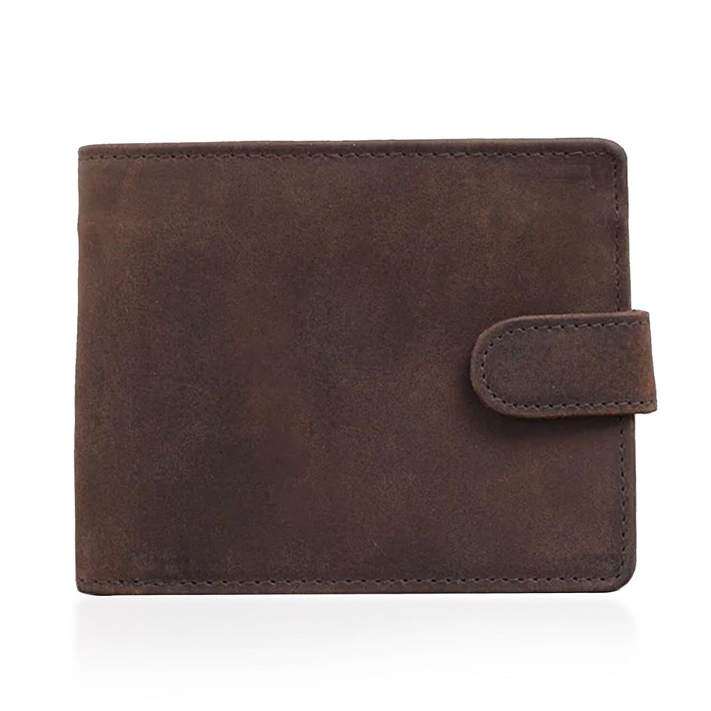 Genuine Leather Classic Everyday Essential RFID Wallet - Brown