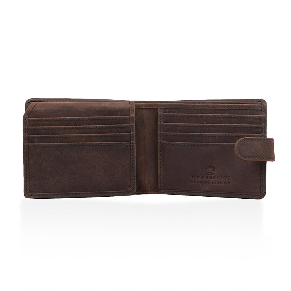 Genuine Leather Classic Everyday Essential RFID Wallet - Brown