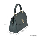 100% Genuine Leather Chic Crocodile Embossed Crossbody Bag with Handle Drop - 2 Adjustable Strap - Blue