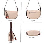 Genuine Leather Crossbody Bag - White