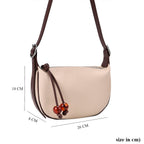 Genuine Leather Crossbody Bag - White