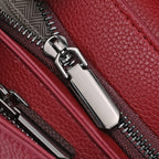 Genuine Leather Crossbody Bag (Size 25x11x22 cm) - Burgundy