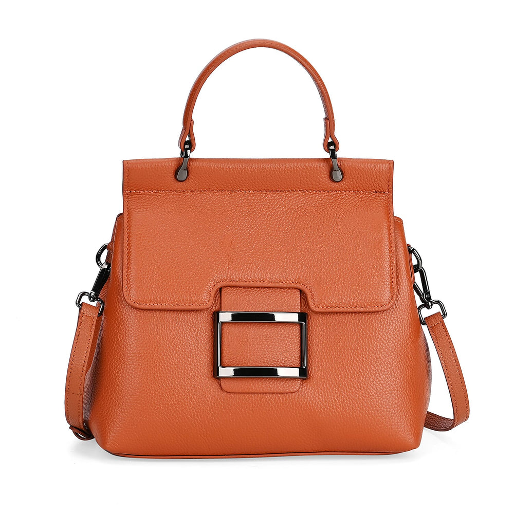 Genuine Leather Crossbody Bag (Size 25x11x22 cm) - Tan