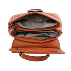 Genuine Leather Crossbody Bag (Size 25x11x22 cm) - Tan