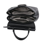Genuine Leather Crossbody Bag  (Size 25x11x22 cm) - Black