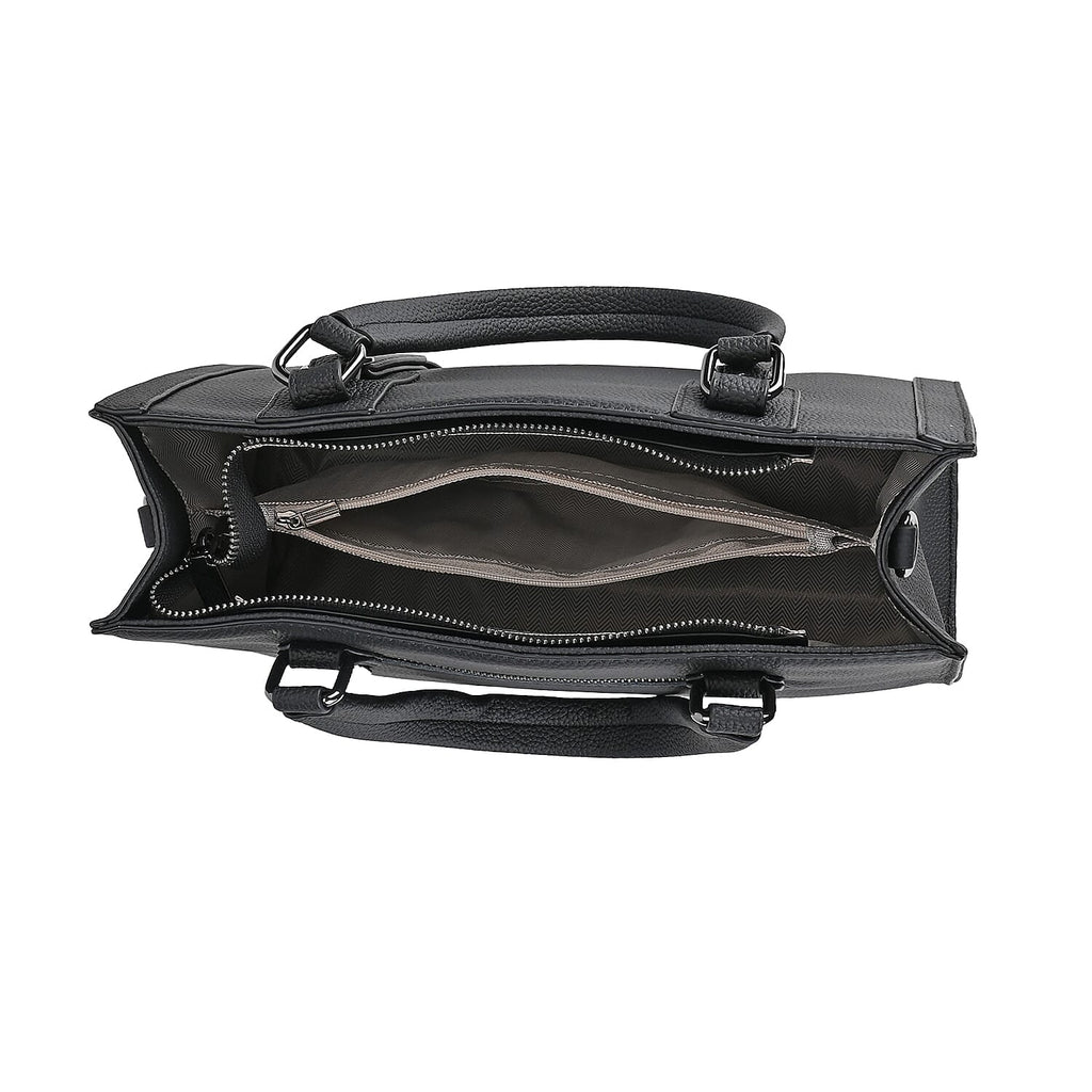 BLACK FRIDAY DOORBUSTER - Leather Crossbody HandBag - Black