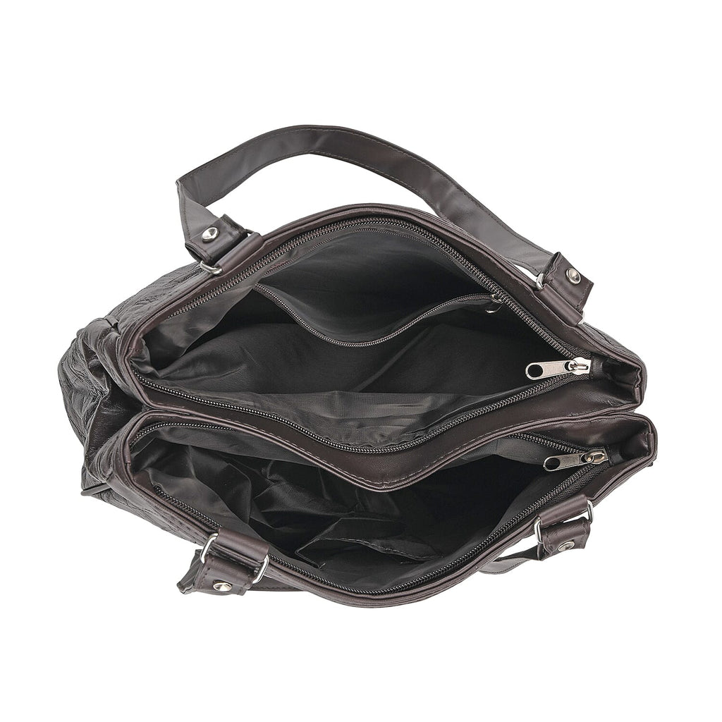 One Time CloseOut-Genuine Leather Tote Bag (Size 30x10x33 cm) - Brown