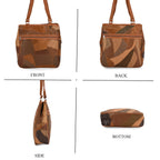 Genuine Leather Tote Bag (Size 30x10x33 cm) - Camel