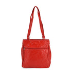 Genuine Leather Patchwork Tote Bag (Size 30x10x33 cm) - Red