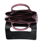 Sumptuous Quality 100% Genuine Exquisite Leather Croc Embossed Crossbody Bag with 2 Long Shoulder Strap - Purple