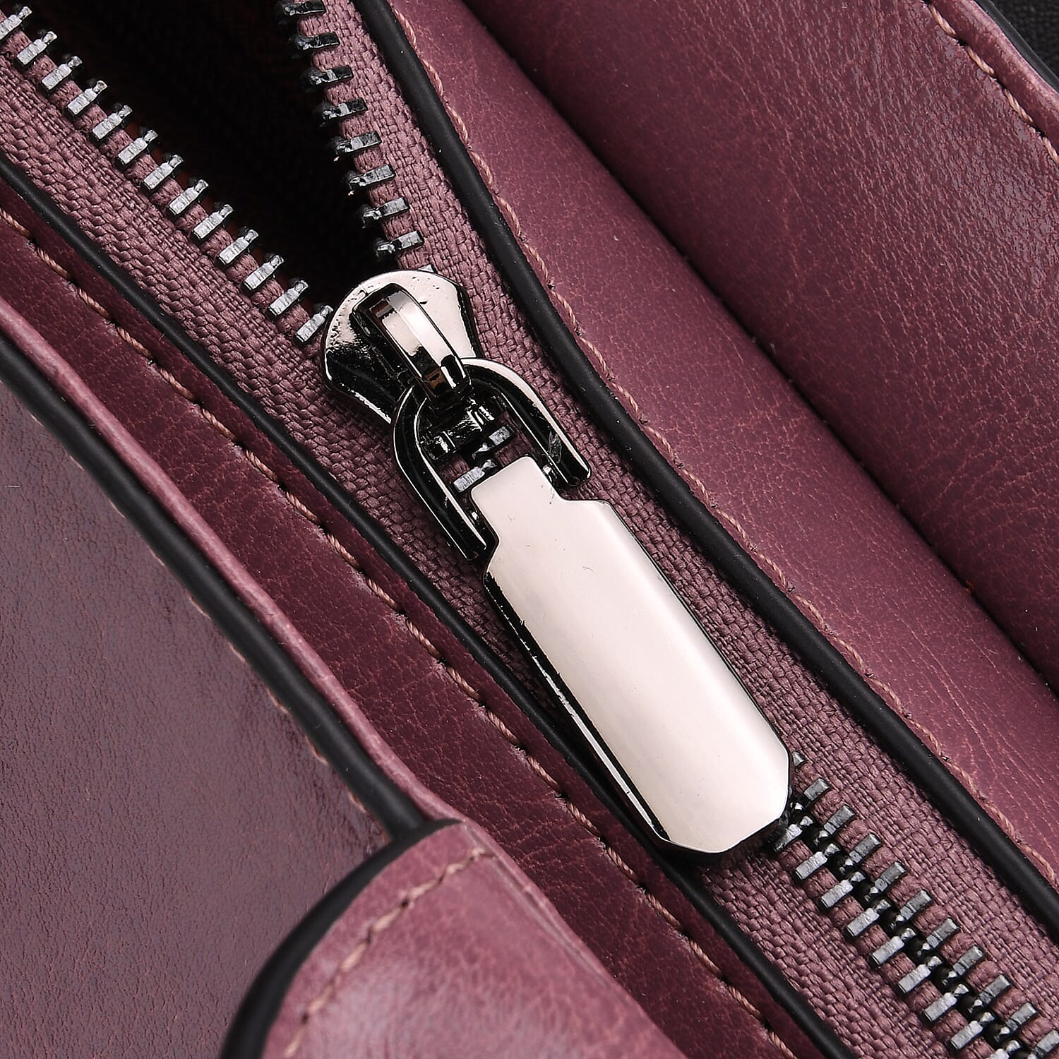 Sumptuous Quality 100% Genuine Exquisite Leather Croc Embossed Crossbody Bag with 2 Long Shoulder Strap - Purple