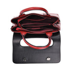 Sumptuous Quality 100% Genuine Exquisite Leather Croc Embossed Crossbody Bag with 2 Long Shoulder Strap - Red