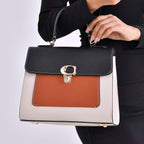 Genuine Leather Patterned Crossbody Bag (Size 27x11x22 cm) - Multi
